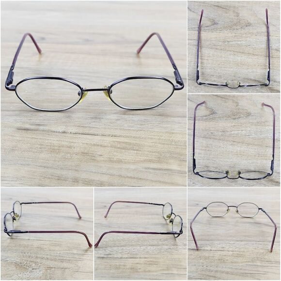 💜Vintage Guess Lightweight Wire Rimmed Eyeglasses & Hardshell Case - Picture 8 of 11
